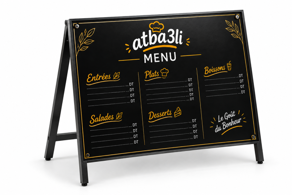 Menu Board métallique
