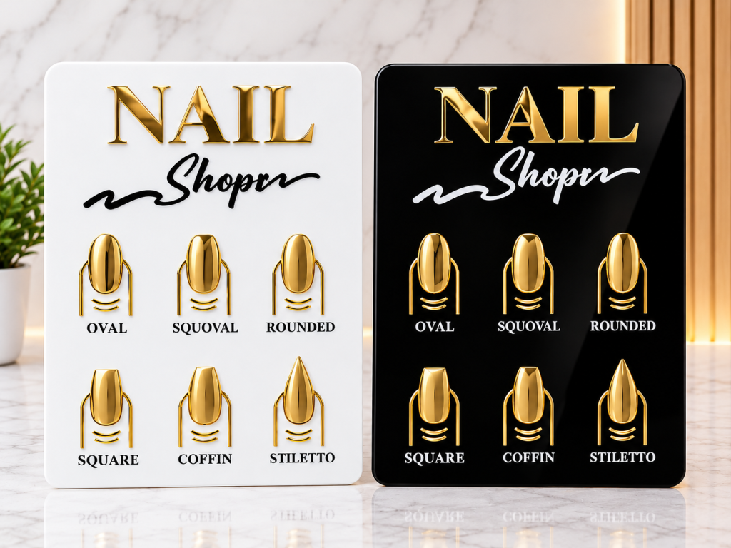 Présentoir professionnel des formes d’ongles atba3li