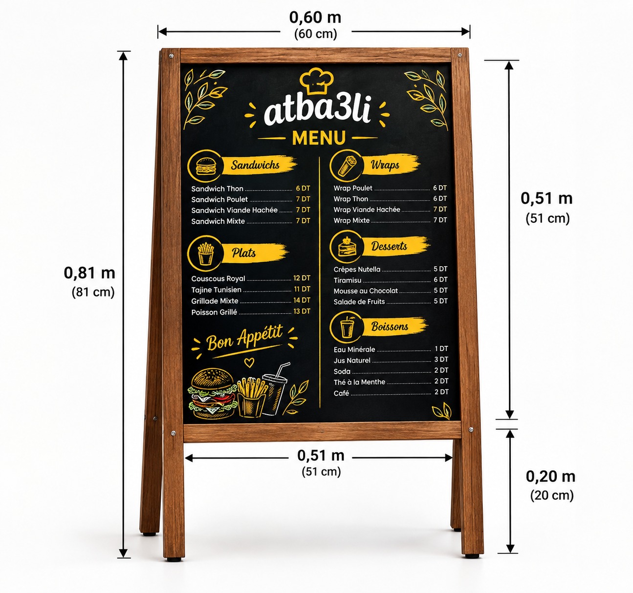 menu bord