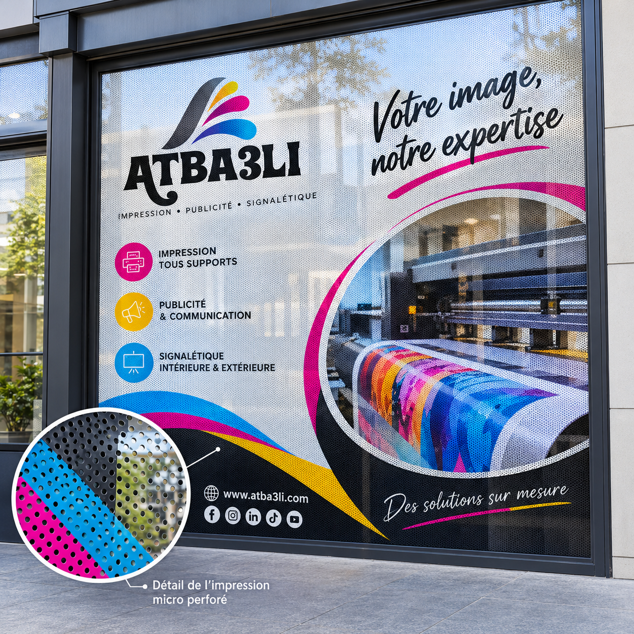 impression micro perforé atba3li